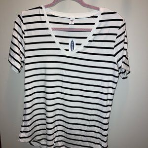 Old Navy Striped Luxe Short Sleeve Shirt 👚